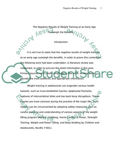 Whether Weight Training Exercises Improve Muscle Strength and Endurance in Children