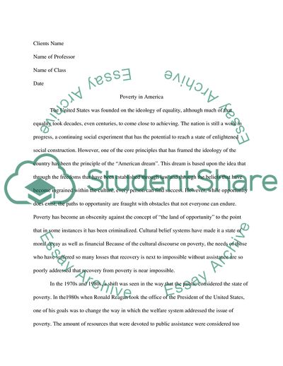 Poverty and Inequality in America