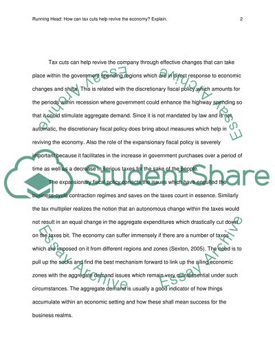 How Can Tax Cuts Help Revive the Economy