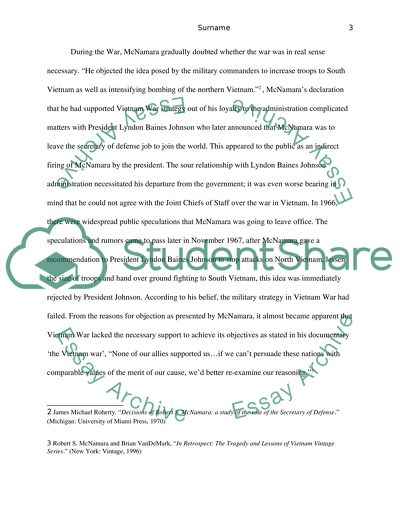 Robert McNamara and the Vietnam War