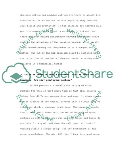 Problem Solving and Decision Making Processes