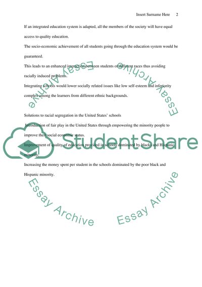 Segregated Schooling