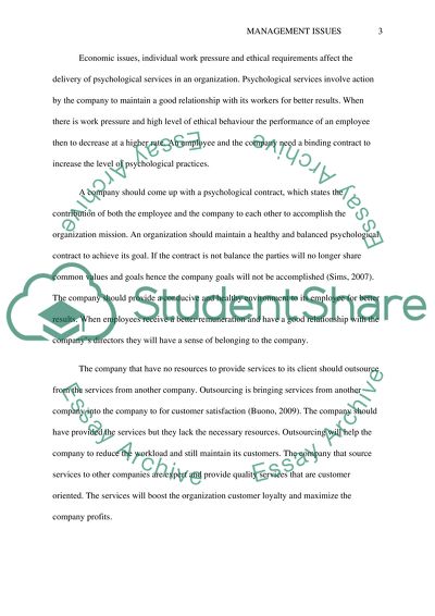 Management Issues: Competencies and Ethics