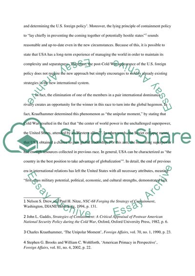 The Significance of the End of the Cold War for US Foreign Policy