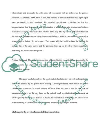 Collaborative Commerce Applications for Interactive Marketing in the Travel Industry