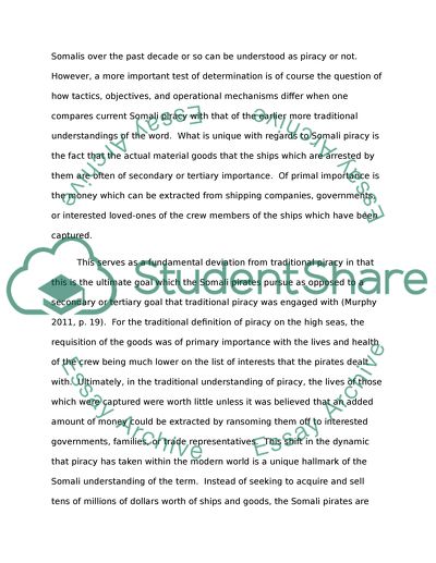 Somali Piracy - Current Trends and Definitions