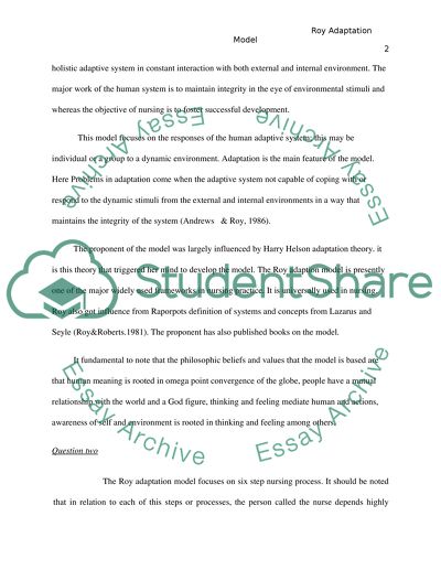 Roy Adaptation Model