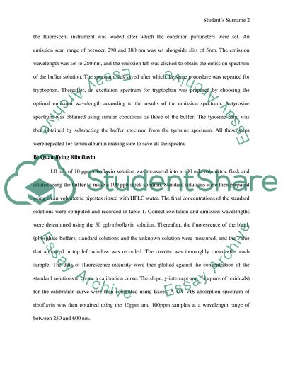 Molecular Fluorescence Analysis of Proteins
