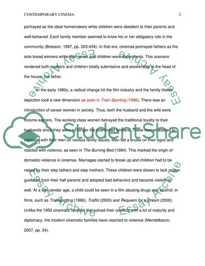 To What Extent Does the Theme of Family or the Childhood Preoccupy Contemporary Cinema