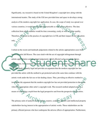 The Artistic Appropriation Research in an Effective Manner