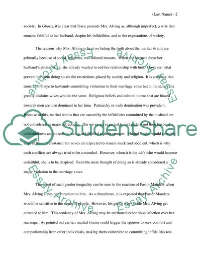 Marital Strain in Henrik Ibsens Ghosts and Anton Chekhovs the Seagull