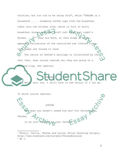 Thelma and Louise. The Individual vs Society