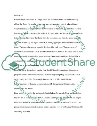 Zone Modeling in Fire Safety