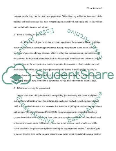 Gun control in my community and nationally