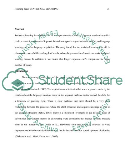 Exploration of Different Aspects Related to Statistical Learning