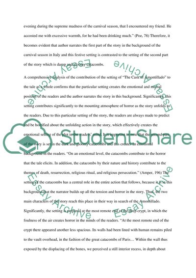 Style or Setting on A Cask of Amontillado