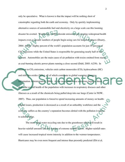 Research paper on global warming