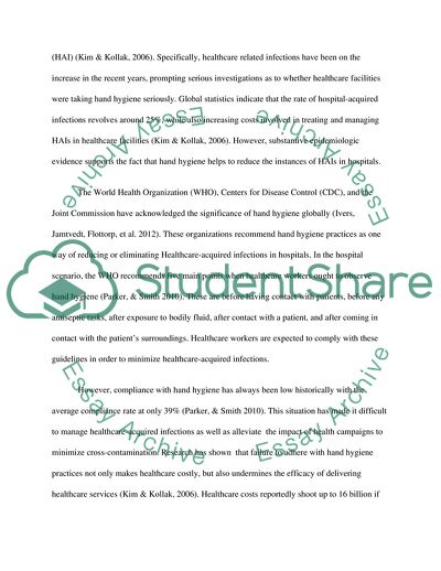 Re-Educating Health Care Providers on Hand Hygiene Practice