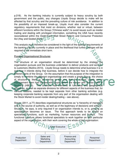 Lloyds Banking Group Integration