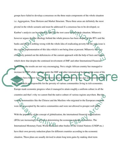 Globalization and Poverty