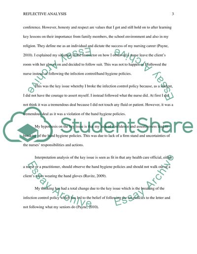Reflection essay on infection control picture