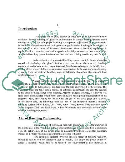 Materials Handling Systems