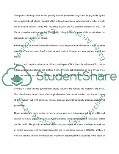 Media in UK and Qatar