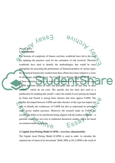The Relative Merits of the Capital Asset Pricing Model