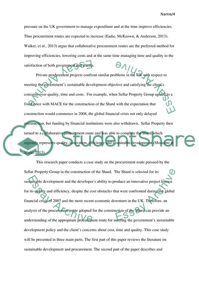 The Impact of Recession on Construction Procurement Routes