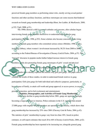 Why Girls Join Gangs: Sense of Family, Acceptance, Power, Excitement, and Protection