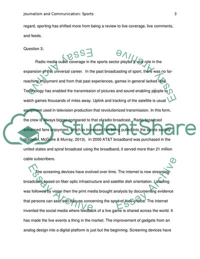 Journalism and Communication: Sports