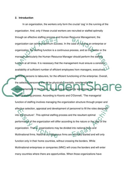 International HRM Structural