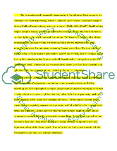 Is the Disney Used M&Ms World Better than M&Ms Typical McDonaldized Selling the Place