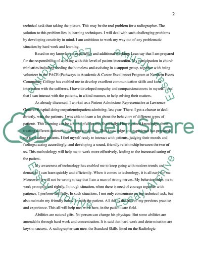 Radiologic Technology Observation