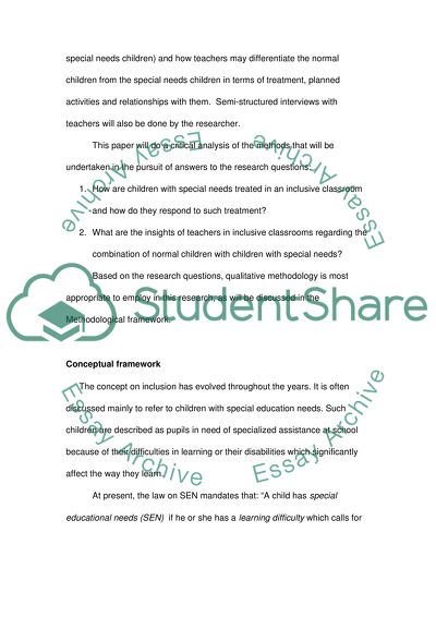 Exploring Inclusion in a UK Primary School