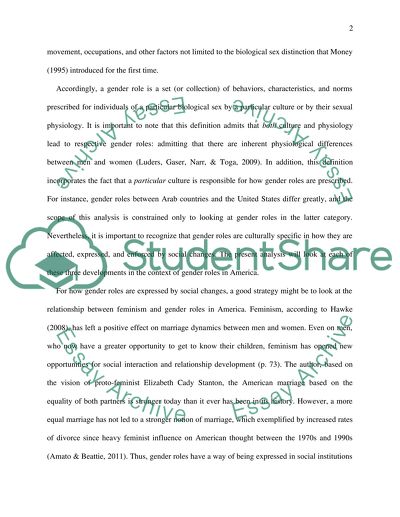 Gender Roles in America