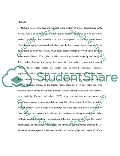 Managing Urinary Incontinence in the Elderly