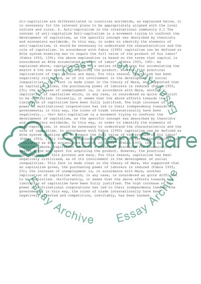 The growth of anti-capitalism in the world