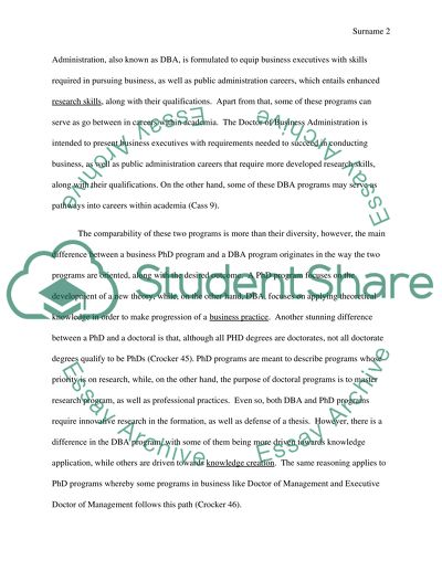 A Degree Program in Business Administration