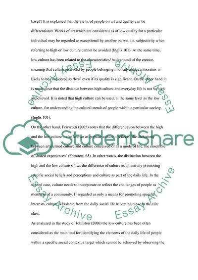 High and low culture