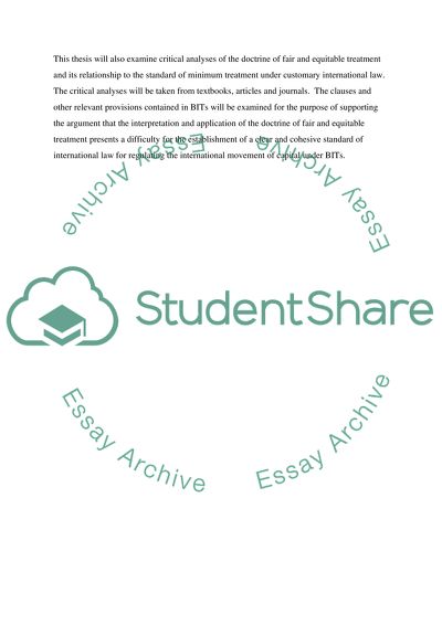 The Regulation of International Capital Movement under Bilateral Investment Treaties