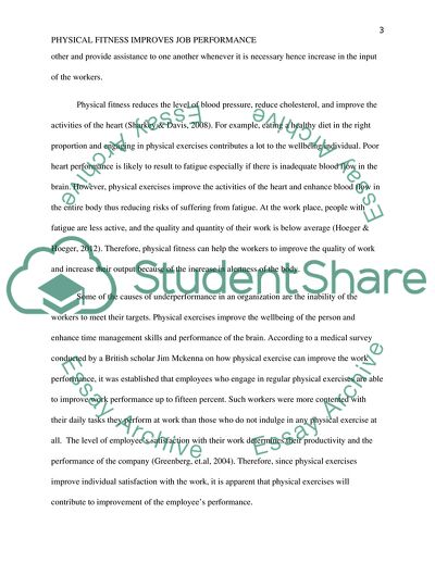 Physical Fitness Improves Job Performance