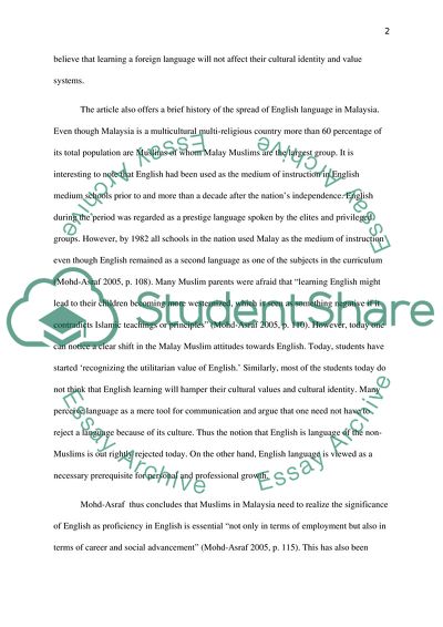 English and Islam: A Clash of Civilizations
