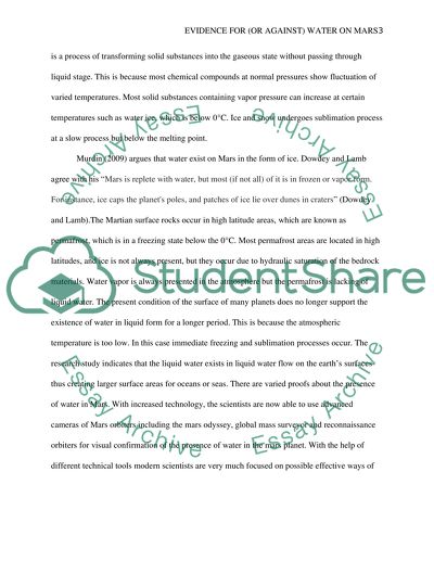 Evidence for (or against) water on Mars