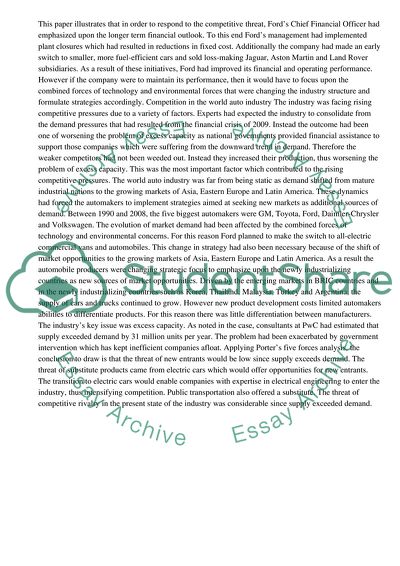 Ford and the World Automobile Industry