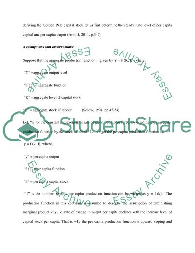 Golden Rule of Capital Accumulation