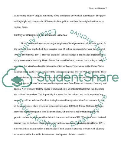 Canadian and US Immigration and Discrimination