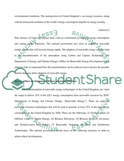 Adoption of Renewable Energy Technologies in the United Kingdom