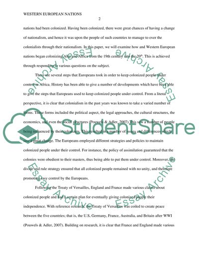 Colonization of Asia and Africa from the 19th Century into the 20th