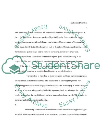 Altered and disordered physiology
